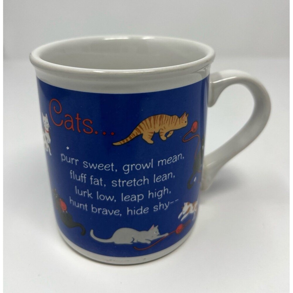 Hallmark Vintage 80s Cat Mug Kitten Cats Cup 1987 mug mates Made in Korea